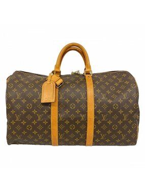 Louis Vuitton Boston Bag Monogram Keepall 50 Brown